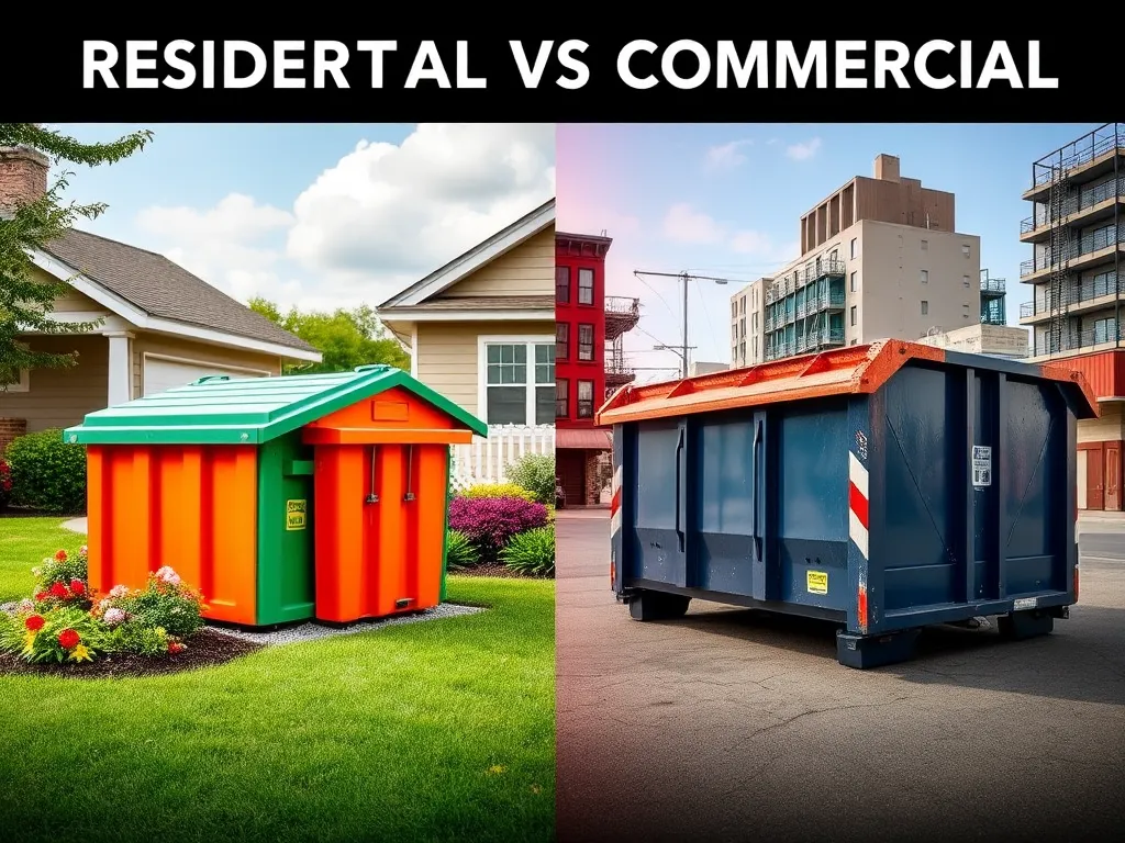 Understanding Residential vs. Commercial Dumpsters: Key Differences